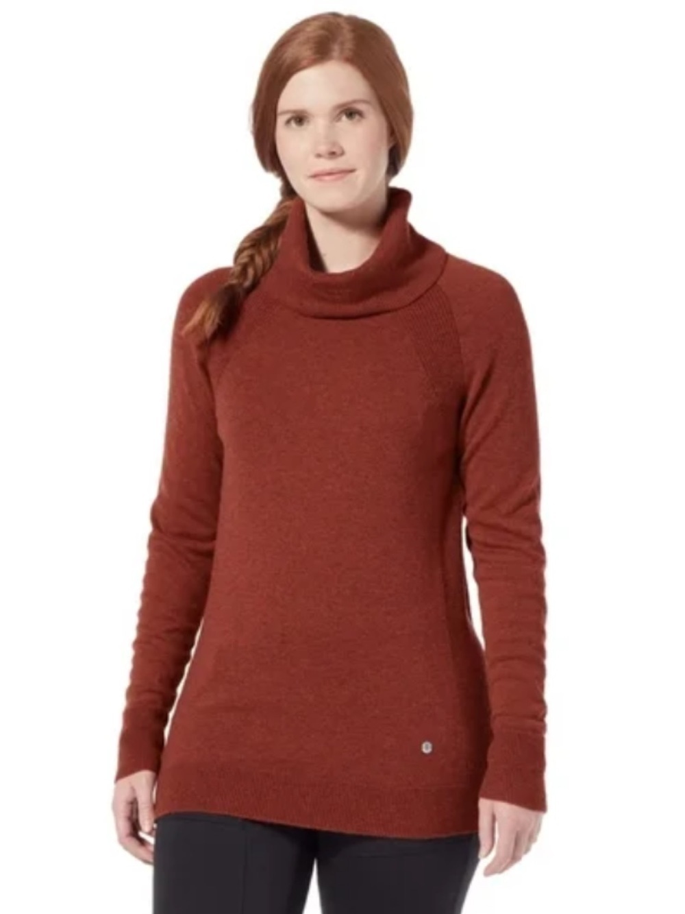 Royal Robbins Womens Westlands Funnel Neck Sweater M Rustic Heather Wool Blend